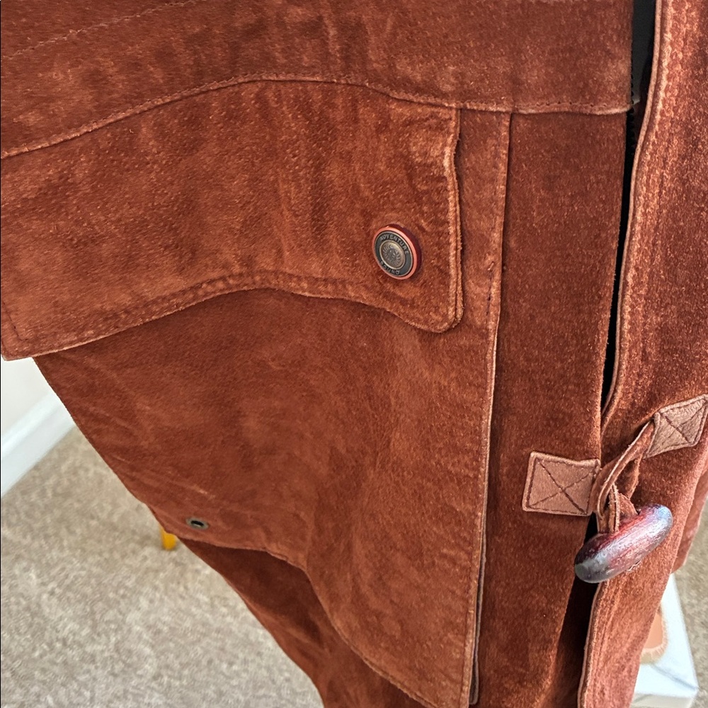 Barn Jacket Wilsons Vintage Adventure Bound Cognac Genuine Leather Suede - Picture 7 of 14